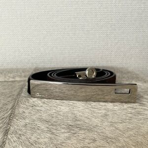 SALVATORE FERRAGAMO PONY HAIR ANIMAL PRINT BELT